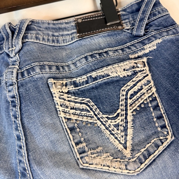 VIGOSS Women’s Size 14 Length 21” Denim Jeans Chelsea Capri Fit Style Stretch - Picture 11 of 14